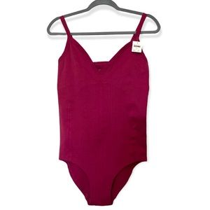 NWT Anthropologie Raspberry Cami/Bodysuit M/L